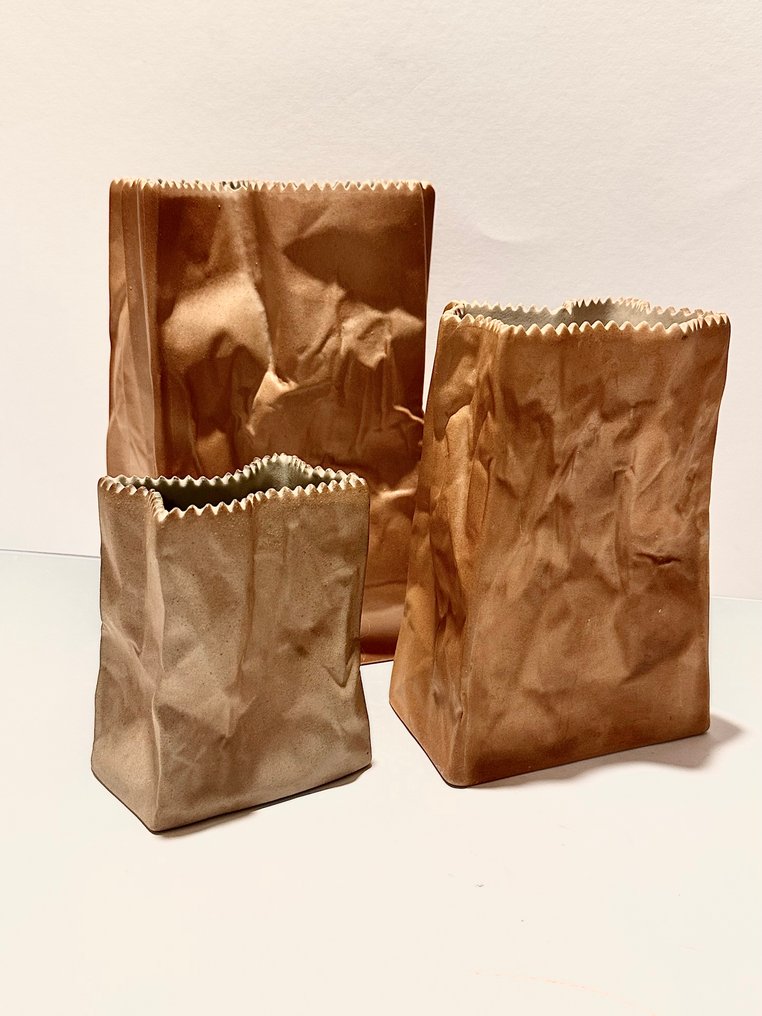 Rosenthal - Tapio Wirkkala - 花瓶 (3) - 请勿乱扔垃圾 - Bisquit瓷器 #1.0