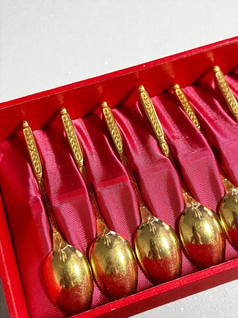 Alfénide (Christofle) - Ske (12) - Forgyldt #1.0