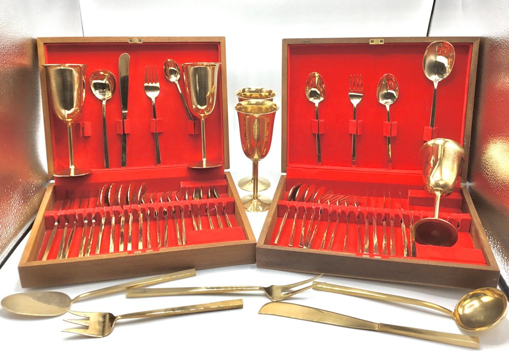 餐具套裝 (54) - 金屬 - 6人 #1.0