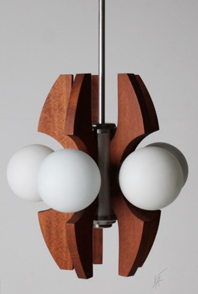 掛燈 - 玻璃 - 太空时代风格吊灯 #1.0