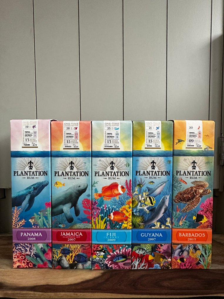 Plantation - Under the sea Limited Edition  - b. 2007 (x2), 2008, 2009, 2013 - 70厘升 - 5 瓶 #1.0