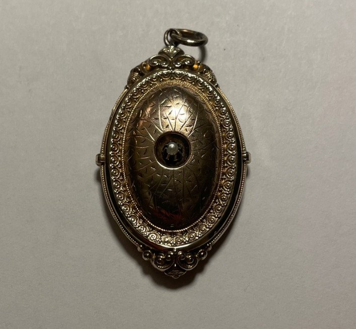 Pendentif en forme de médaillon - 14 carats Or jaune #1.0