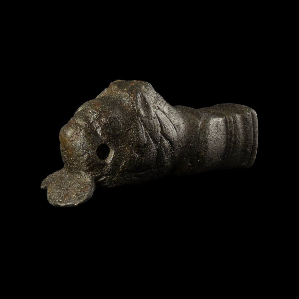 Αρχαία Ρωμαϊκή Χειριστήριο κλειδιού με κεφάλι λιονταριού #1.0