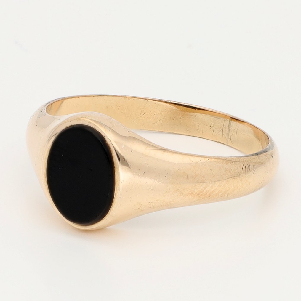 Sem preço de reserva - Anel - 14 K Ouro rosa - Onyx #1.0