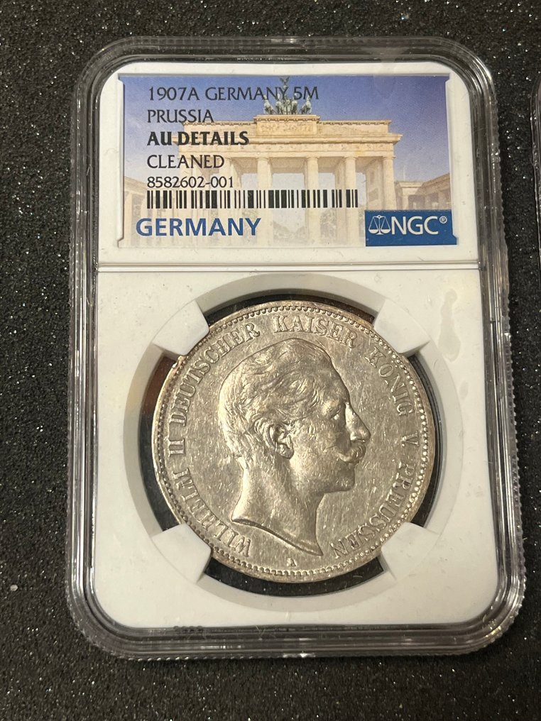 Germany, Empire 5 Mark 1907 dazu 3 Mark 1909 (Nincs minimálár) #4.3