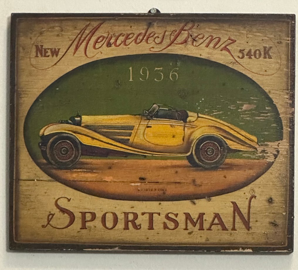 Custom - 梅赛德斯-奔驰运动员1953 - 廣告牌 - 木 #1.0