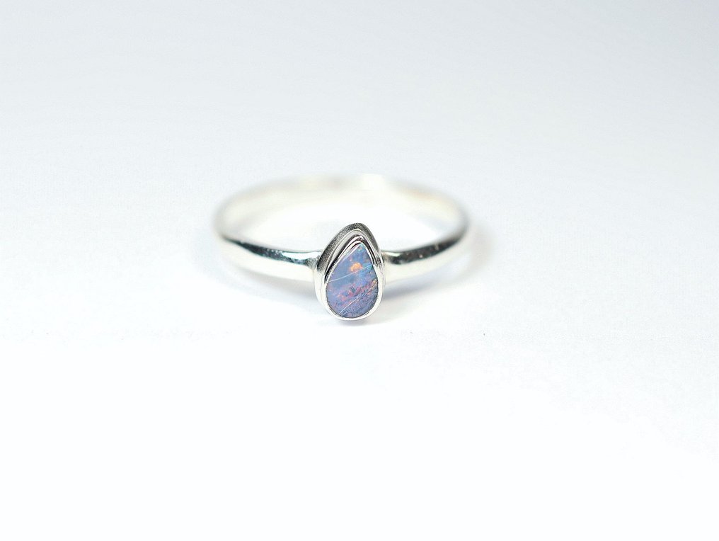 Australsk opal Ring / Cabochon / ny- 2.08 g - (1) #1.0