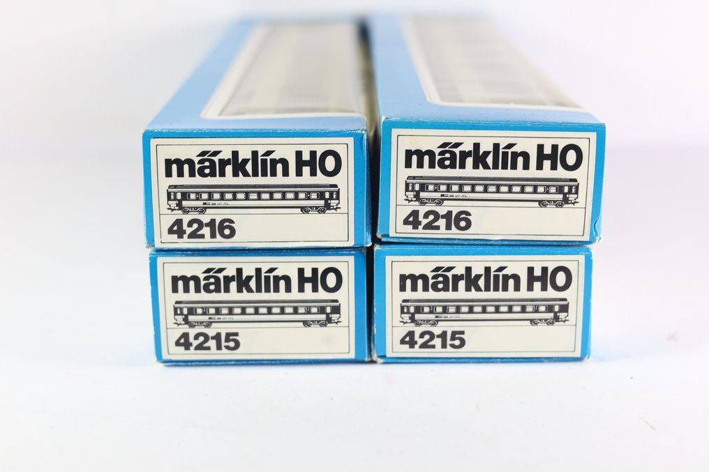 Märklin H0 - 4215/4216 - Modeltog passagervogn (3) - 4-akslede vogne, første klasse og anden klasse. - SBB CFF FFS #1.0
