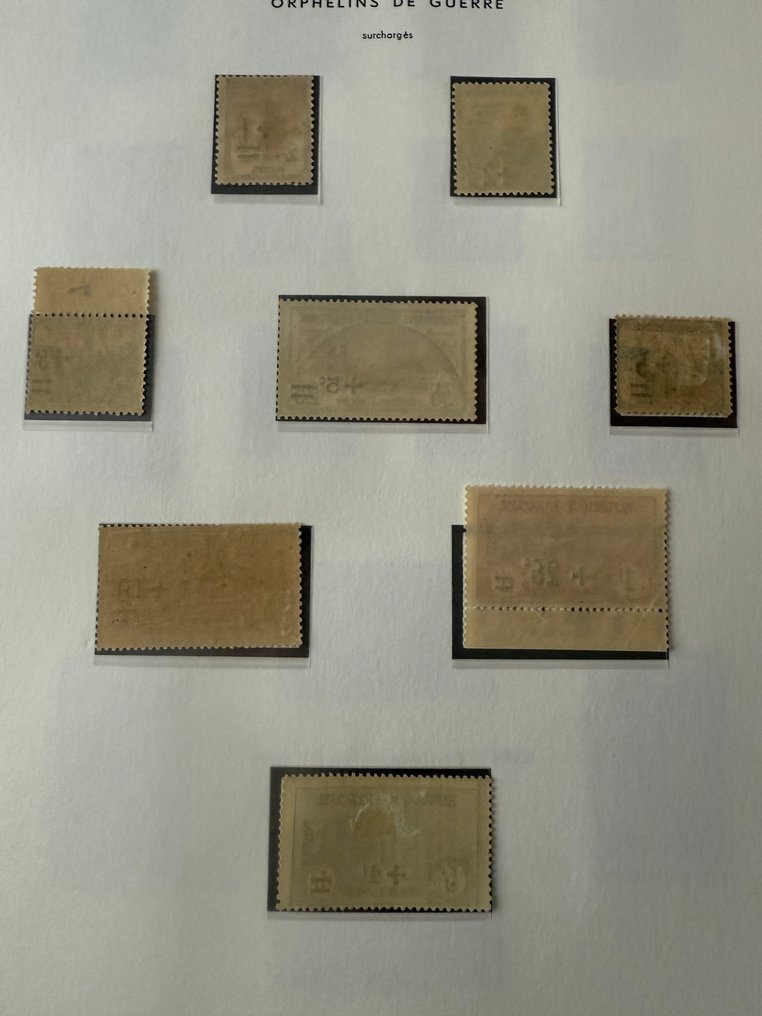 Frankrike - Yvert 162/169 «Orphelins surchargés» i nye **/* - TB vurdering +350€ #1.0