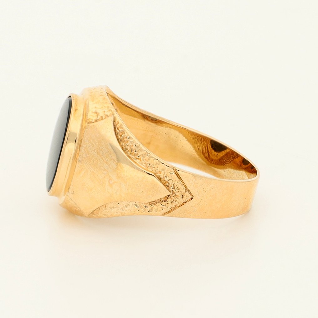 戒指 - 14 克拉 黃金 - Onyx #1.0