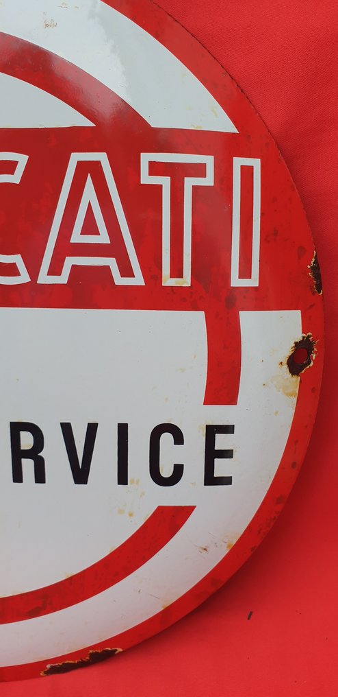 Ducati - Ducati Service Email Shield - Enamel sign - Enamel, Metal #2.1