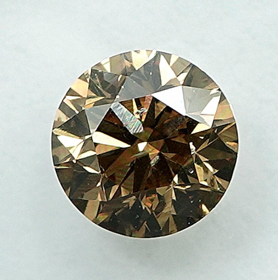没有保留价 - 1 pcs 钻石  (天然色彩的)  - 0.51 ct - 圆形 - Fancy intense 稍帶黄色的 棕色 - SI2 微内含二级 - 国际宝石研究院（IGI） #3.2