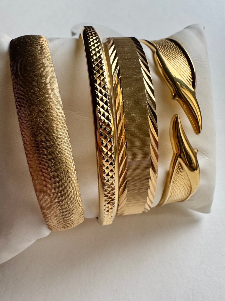 Monet - 鍍金, 22千 - 手鐲 - 1960s Birkin style #1.0