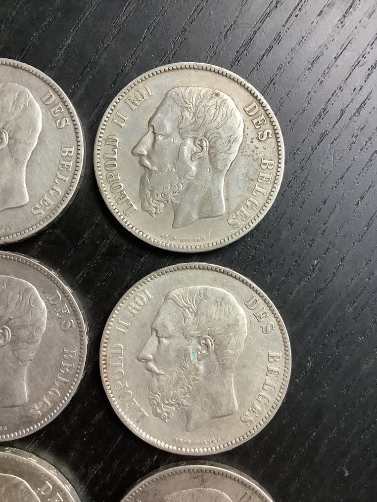 België. Leopold II. 5 Francs 1875 (Zonder minimumprijs) #2.1