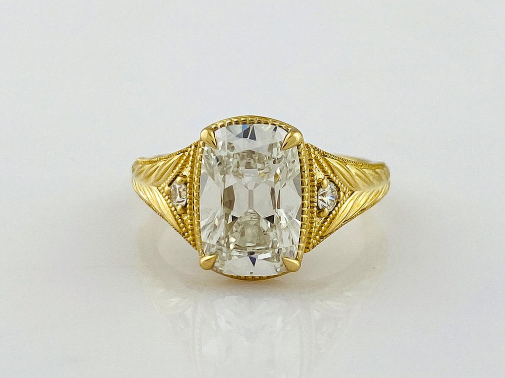 Ring - 14 karaat Geel goud - 3.20ct. tw. Diamant (Lab-grown) - Diamant #2.1