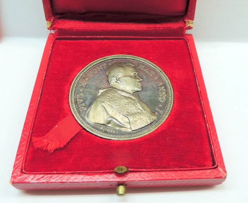 Vatikán. Medaglia in argento 1953 "Santificazione Pio X" Emissione straordinaria (Nincs minimálár) #3.2