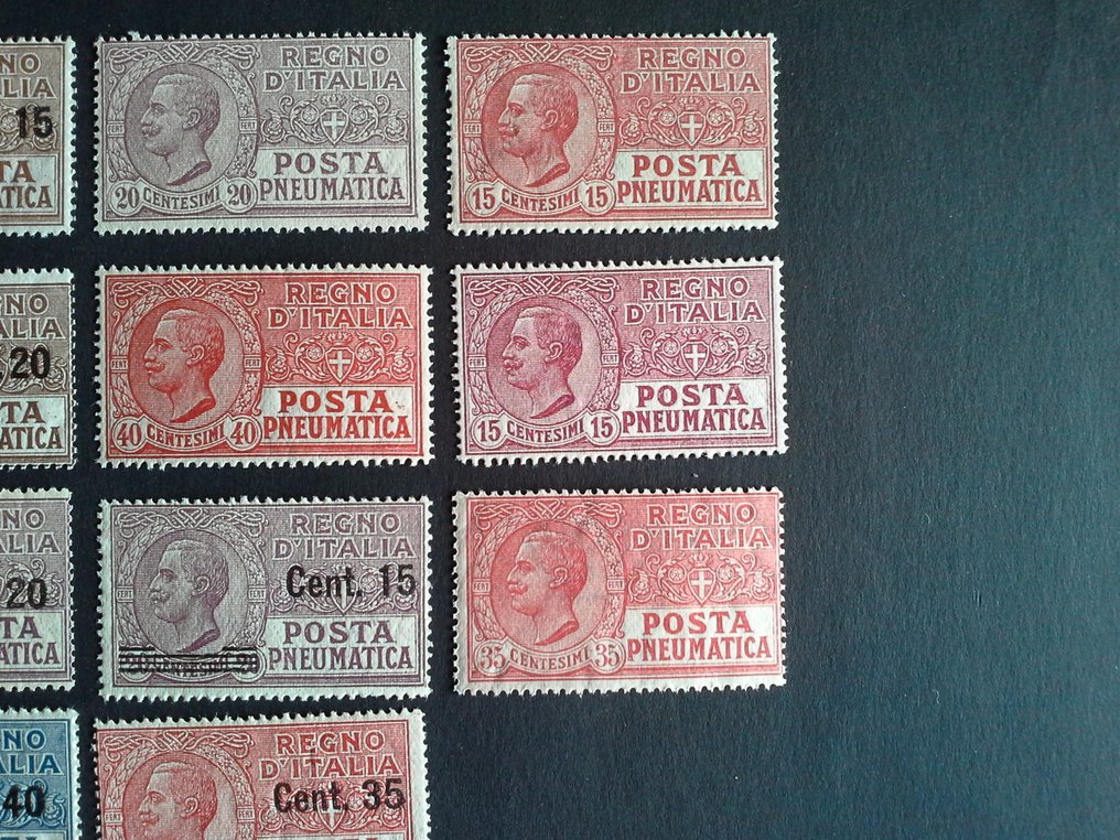 意大利王国 1913/1945 - 完整邮政气动邮票收藏 18个价值 MNH *** #3.2