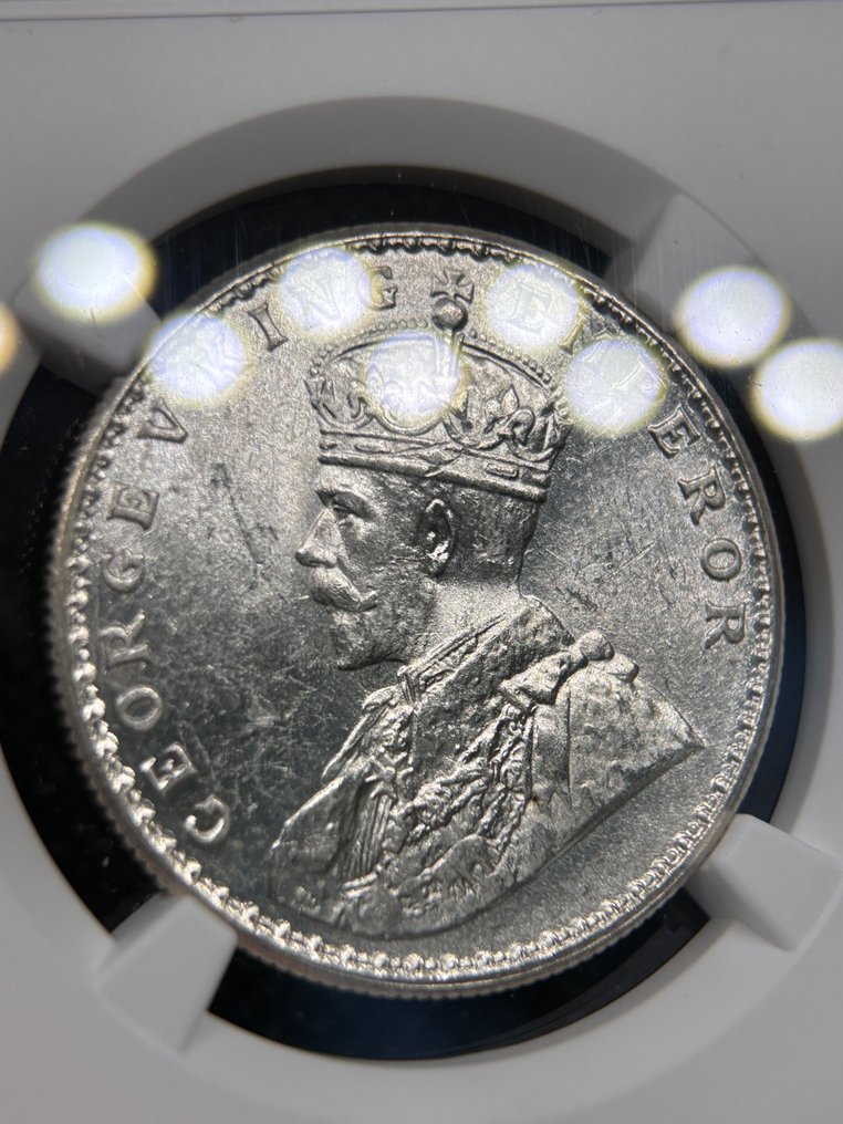 British India. George V. 1 Rupee 1919 MS61 (No reserve price) #1.0