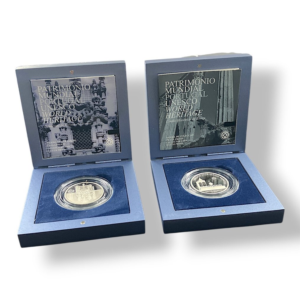 葡萄牙. 5 Euro 2004 "Convento de Crsito Tomar" + "Centro Histórico de Évora" (2 coins) Proof  (没有保留价) #2.1