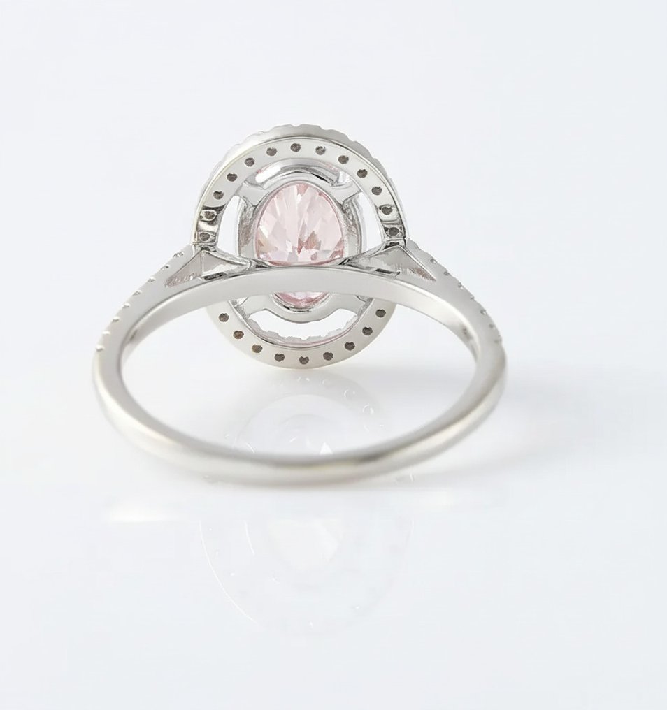 Sormus - 14 kt. Valkokulta - 3.70ct. tw. Timantti (Laboratoriossa kasvatettu) - Timantti #4.3