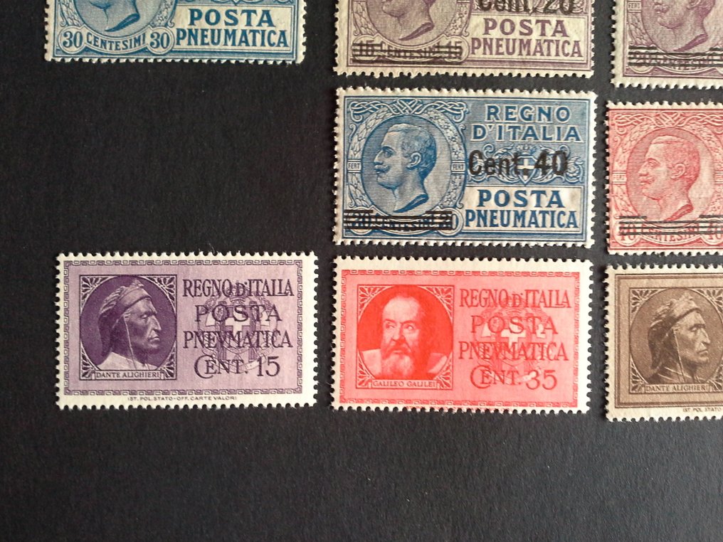 意大利王国 1913/1945 - 完整邮政气动邮票收藏 18个价值 MNH *** #4.3