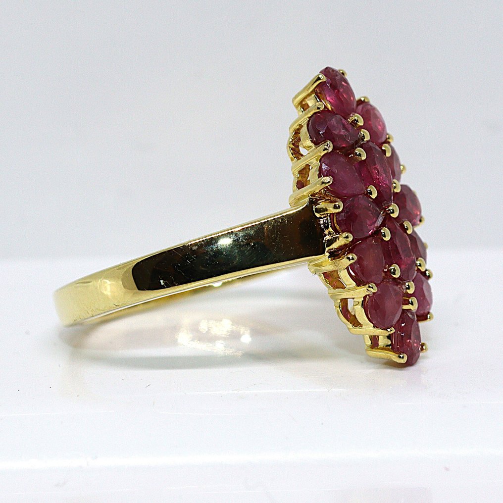 Nincs minimálár - Gyűrű Ezüst -  2.52ct. tw. Rubin - Méret: 21 mm, #2.1