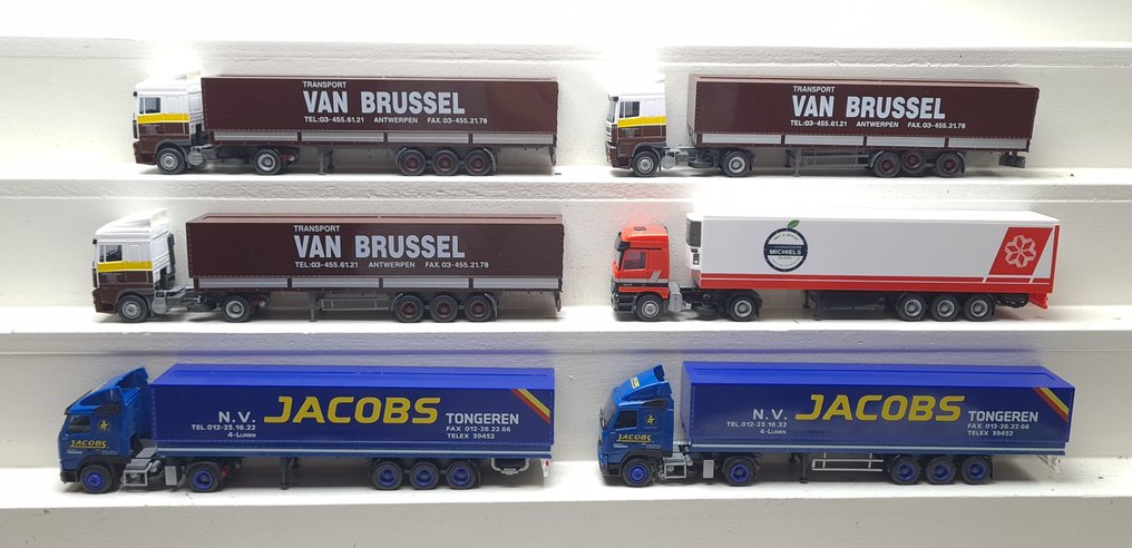 AWM H0 - 54521/54522/54508 - Machete tren (6) - 6 camioane belgiene 'Din Bruxelles', 'Jacobs' și 'Michiels' #3.2