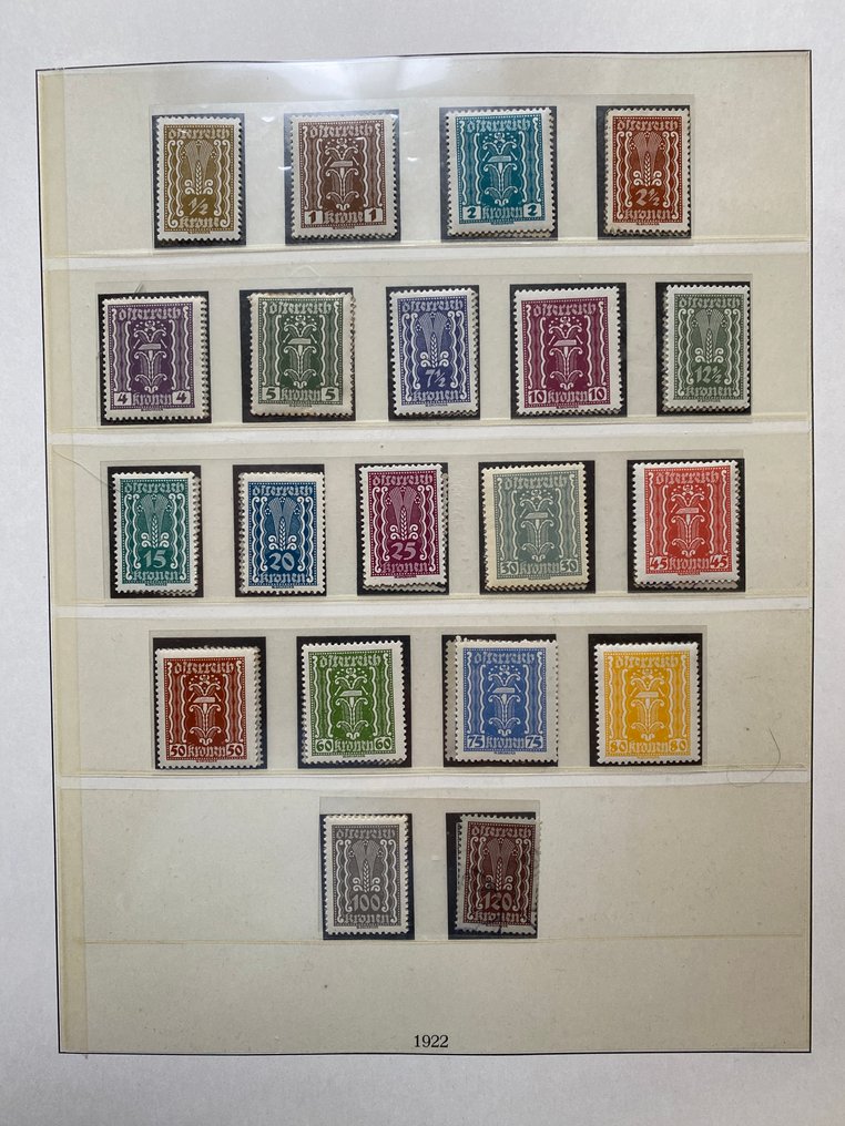 Austria 1920/1975 - Collezione incompleta doppia (non timbrata, timbrata) dal 1920 al 1975 #1.0