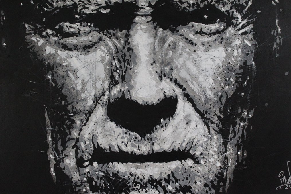 Clint Eastwood - The Good the Bad and the Ugly - Handpainted and signed - by Artist Vincent Mink - Portrait #4.3