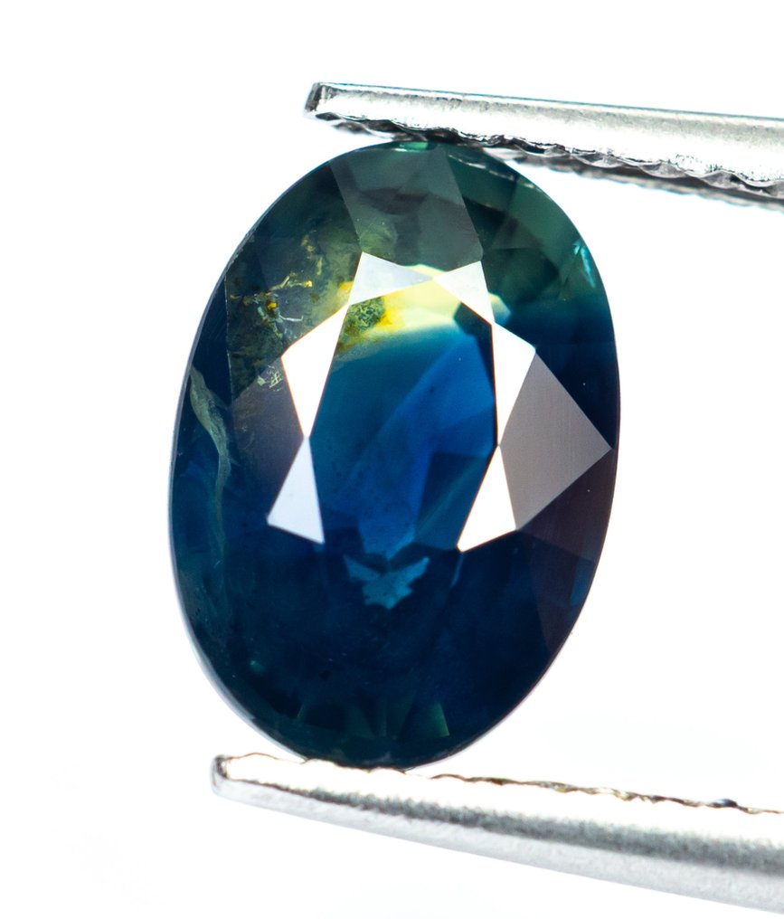 沒有保留價 藍寶石  - 2.32 ct - Bellerophon Gemlab - 深绿色蓝色 #1.0