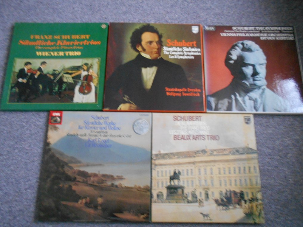 Franz Schubert - Useita taiteilijoita - 5 Boxsets: Schubert: Kertesz, Sawallisich etc., 16 lps - Useita teoksia - LP-albumit (useita esineitä) - Unknown pressing - 1966 #1.0