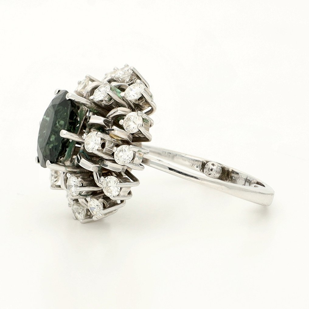 Δαχτυλίδι - 18 καράτια Λευκός χρυσός Ζαφείρι - Διαμάντι #2.1