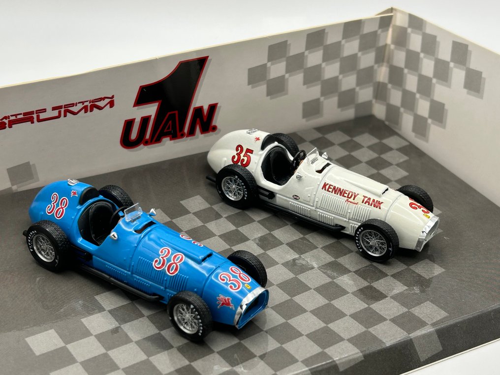 Brumm 1:43 - 模型賽車  (2) - Ferrari 375 Prove Indianapolis 1952- J. Mauro #35 e B.Bole #38 - 限量版，500件中的第1件 #4.3