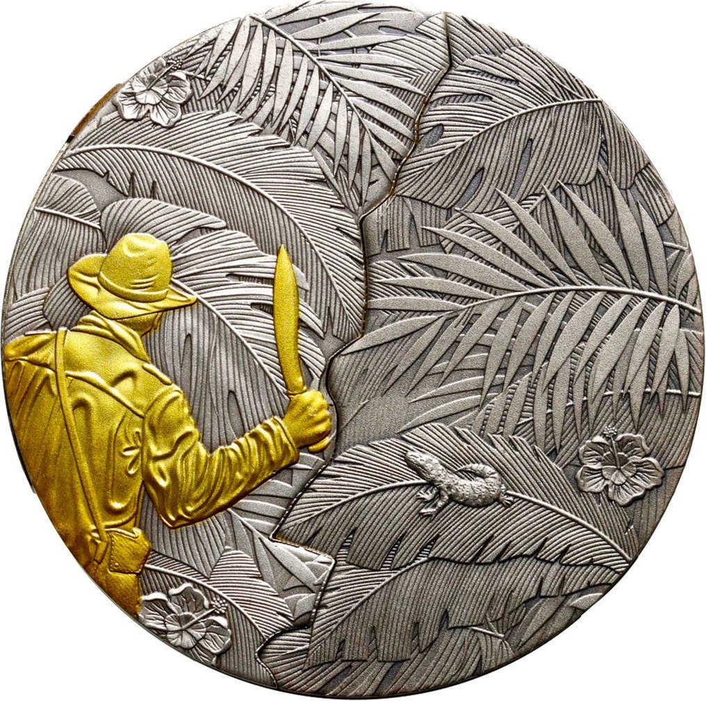 Barbados. 5 Dollars 2024 "EL DORADO" Sliding Door Technique, with Box - mintage 199 #1.0