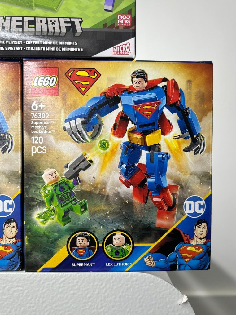 LEGO Set - DC Super Heroes, Minecraft - 76302 Superman™ Mech vs. Lex Luthor™ + Minecraft Diamond Mine Playset (Micro Collection) #3.2