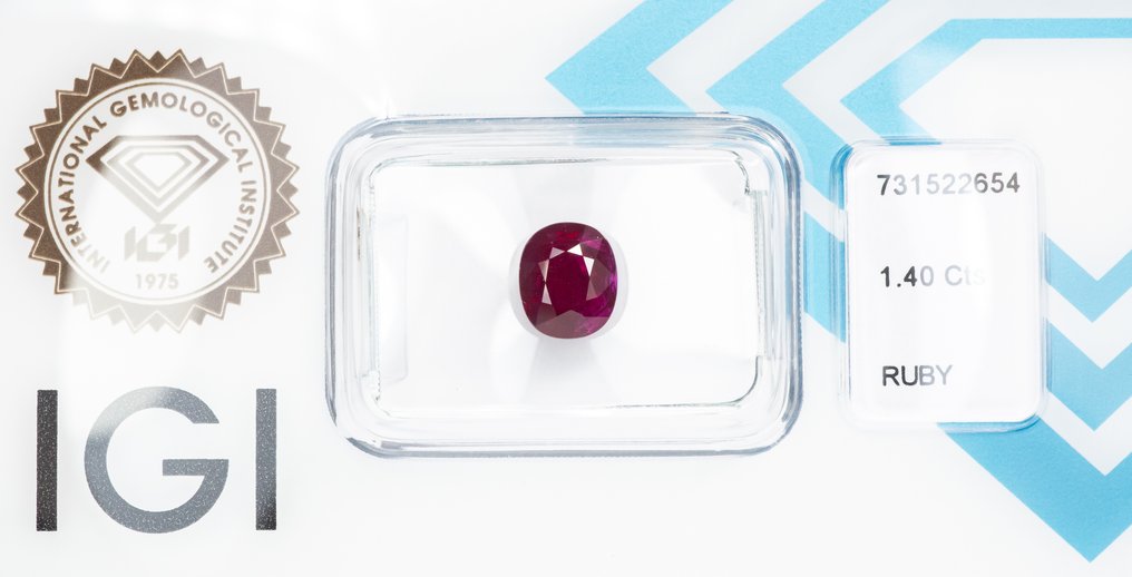 没有保留价 红宝石  - 1.40 ct - 国际宝石研究院（IGI） - 深紫红色 #3.2