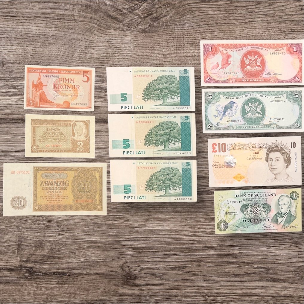 Maailma. - 15 banknotes - various dates  (Ei pohjahintaa) #1.0