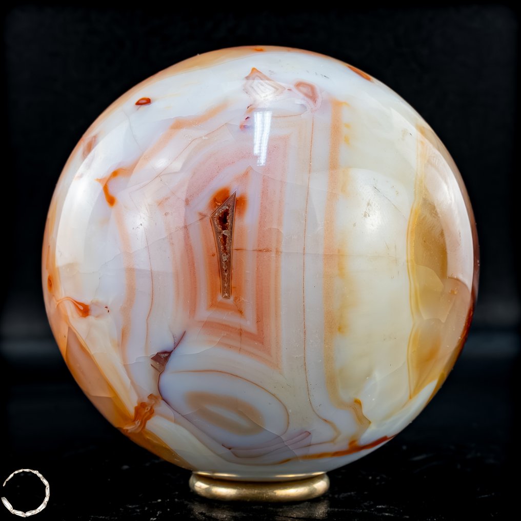 Η καρδιά της φωτιάς: Carneol Kugel ως φυσικό έργο τέχνης- 883.19 g #1.0