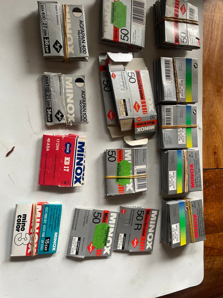 Minox A / B / C puste pudełka po filmach 8x11 55 szt Spy camera #1.0