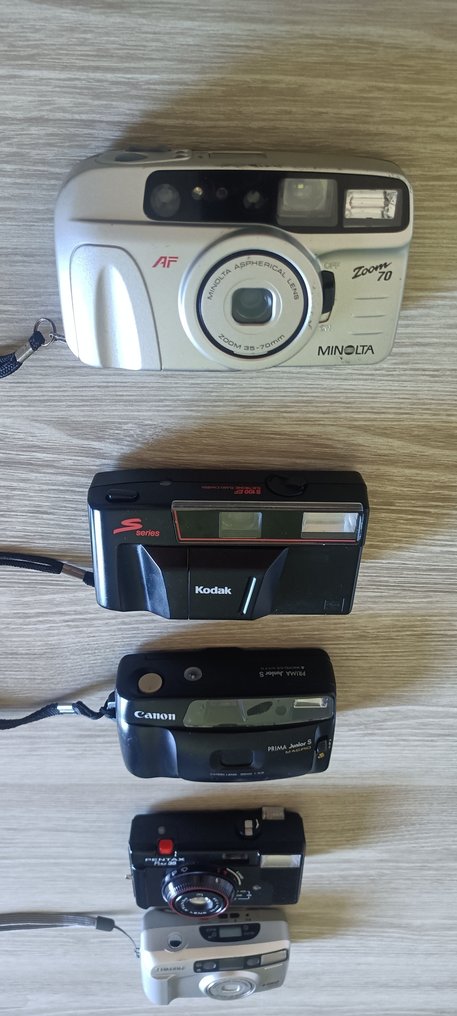 Minolta, Kodak, Canon, Pentax, Samsung Zoom 70 / Series S 200EF / Prima junior S macro / Pino 35  / Fino 800 Analóg fényképezőgép #1.0
