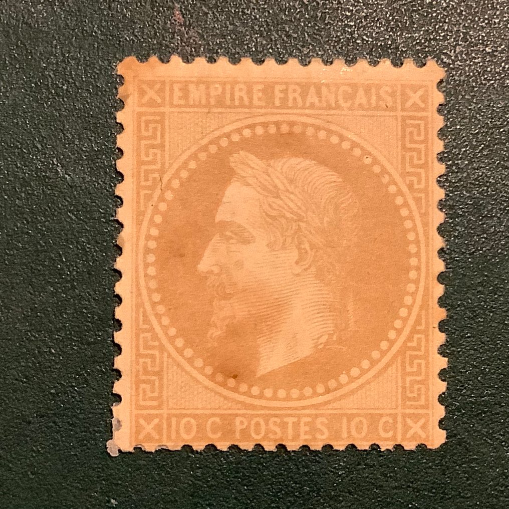 Frankrig 1867 - 10 cent Napoleon Lauree - Yvert 28A #1.0