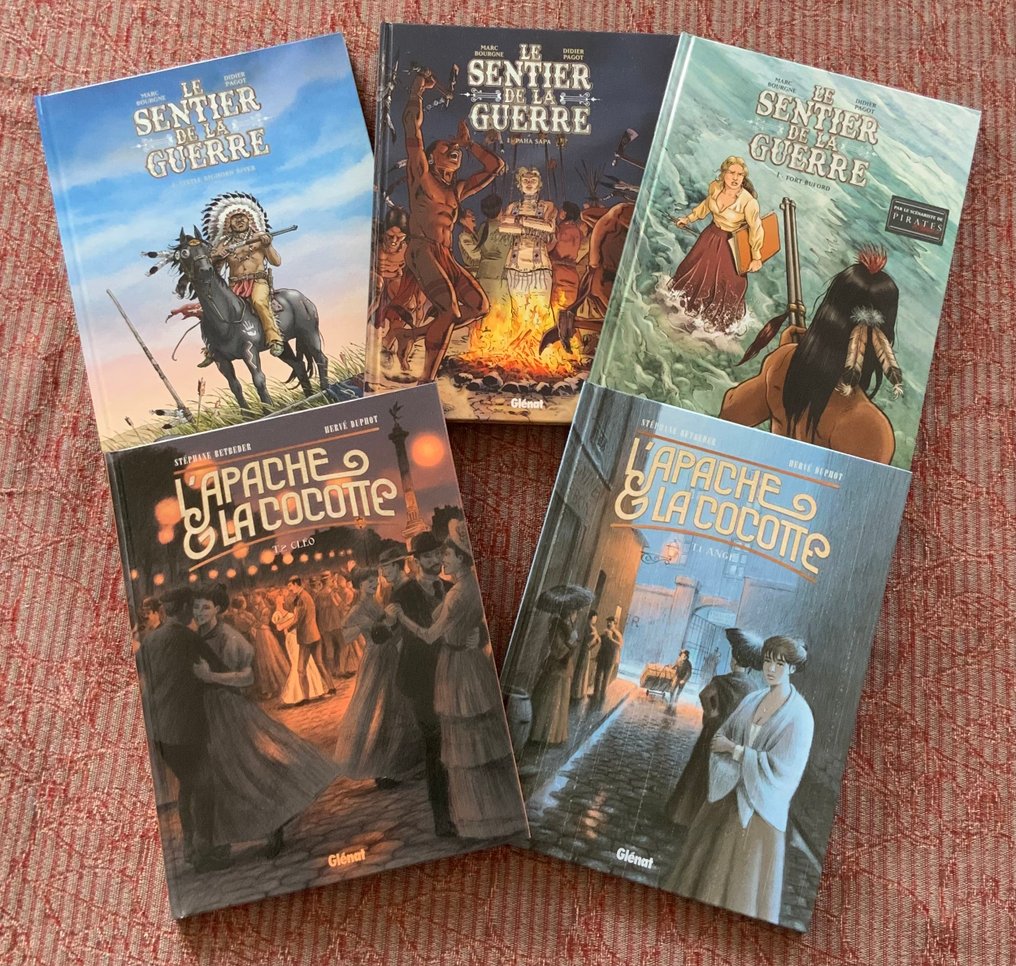 Le Sentier de la guerre T1 à T3 + L’ Apache & la Cocotte T1 + T2 - Séries complètes - 5x C - 5 Album - First edition - 2016/2021 #1.0