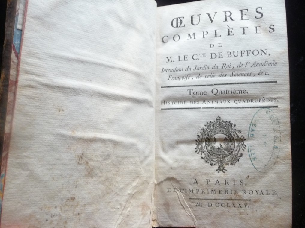 Buffon - Histoire des animaux quadrupèdes: Le Pécari, le Tamanoir, le Pangolin, les Tatous, l'Eléphant - 1775 #2.1