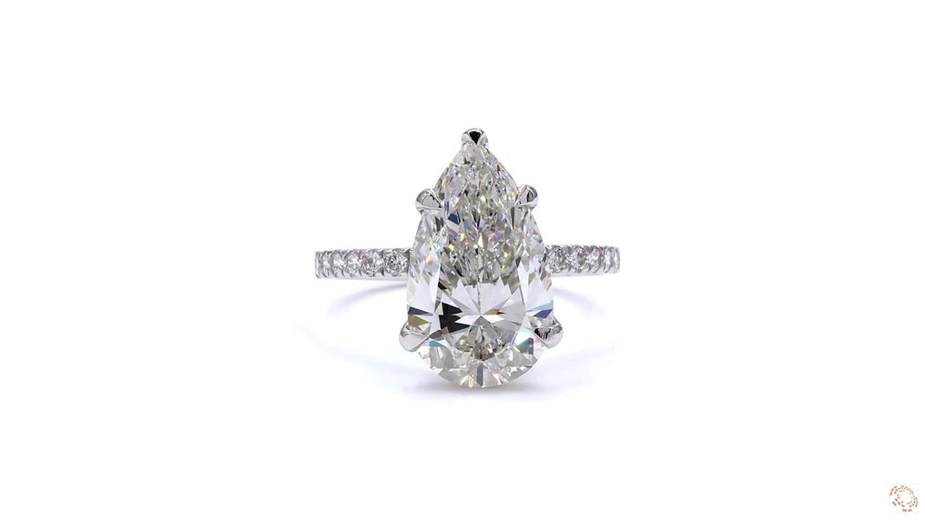 Ei pohjahintaa - Sormus - 18 kt. Valkokulta -  4.87ct. tw. Timantti (Laboratoriossa kasvatettu) - Timantti #2.1