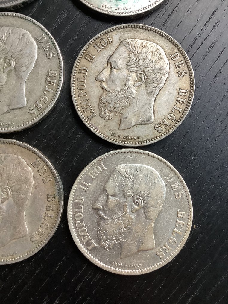 比利时. 利奥波德二世. 5 Francs 1870  (没有保留价) #4.3