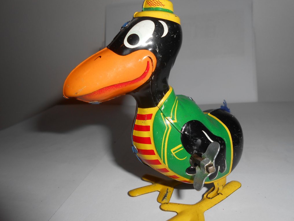 Line Mar Toys - Brinquedo de lata com corda Cary the Crow - Brinquedo de lata de corda - 1950-1959 - Japão #2.1