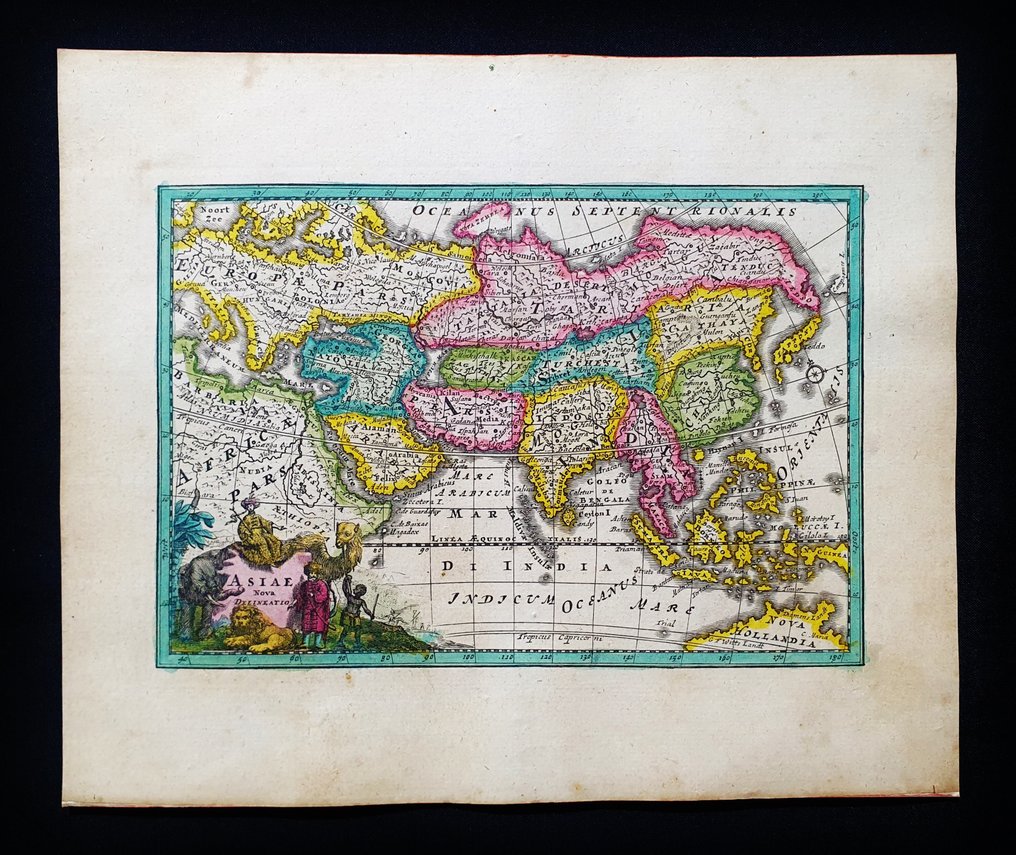 亚洲 - 中国/日本/韩国/泰国/印度尼西亚; Christopher Weigel & David Kohler - Asiae Nova Descriptio - 1701-1720 #1.0