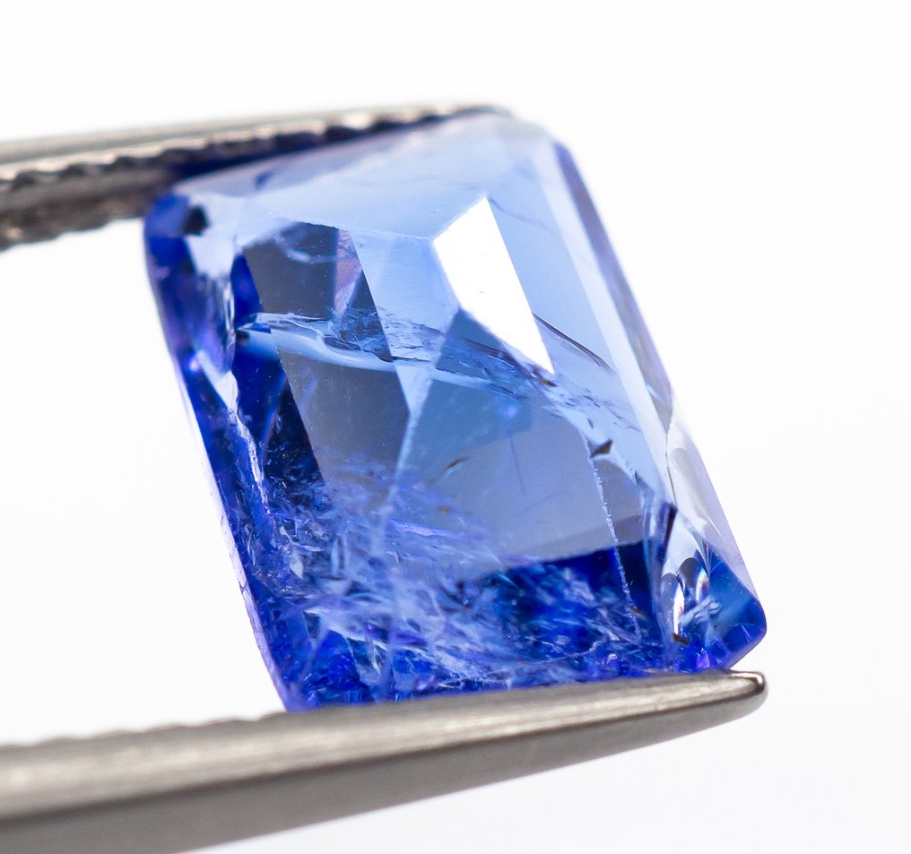 沒有保留價 坦桑石  - 3.98 ct - Bellerophon Gemlab - 紫色调的蓝色 #3.2