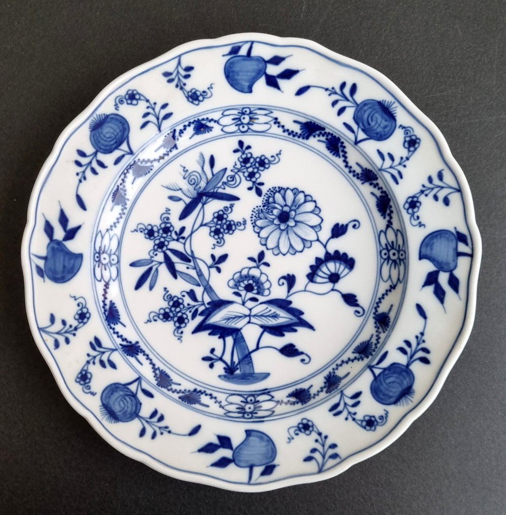 Meissen - 成套餐具 - Wahl！洋葱纹4个装餐盘，直径约24.5厘米。 - 瓷器 #4.3