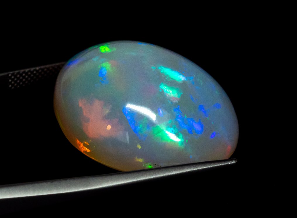 χωρίς τιμή ασφαλείας Οπάλιο  - 37.98 ct - Gem Report Antwerp (GRA) - Λευκός 'Παραλλαγή Χρωμάτων' #2.1